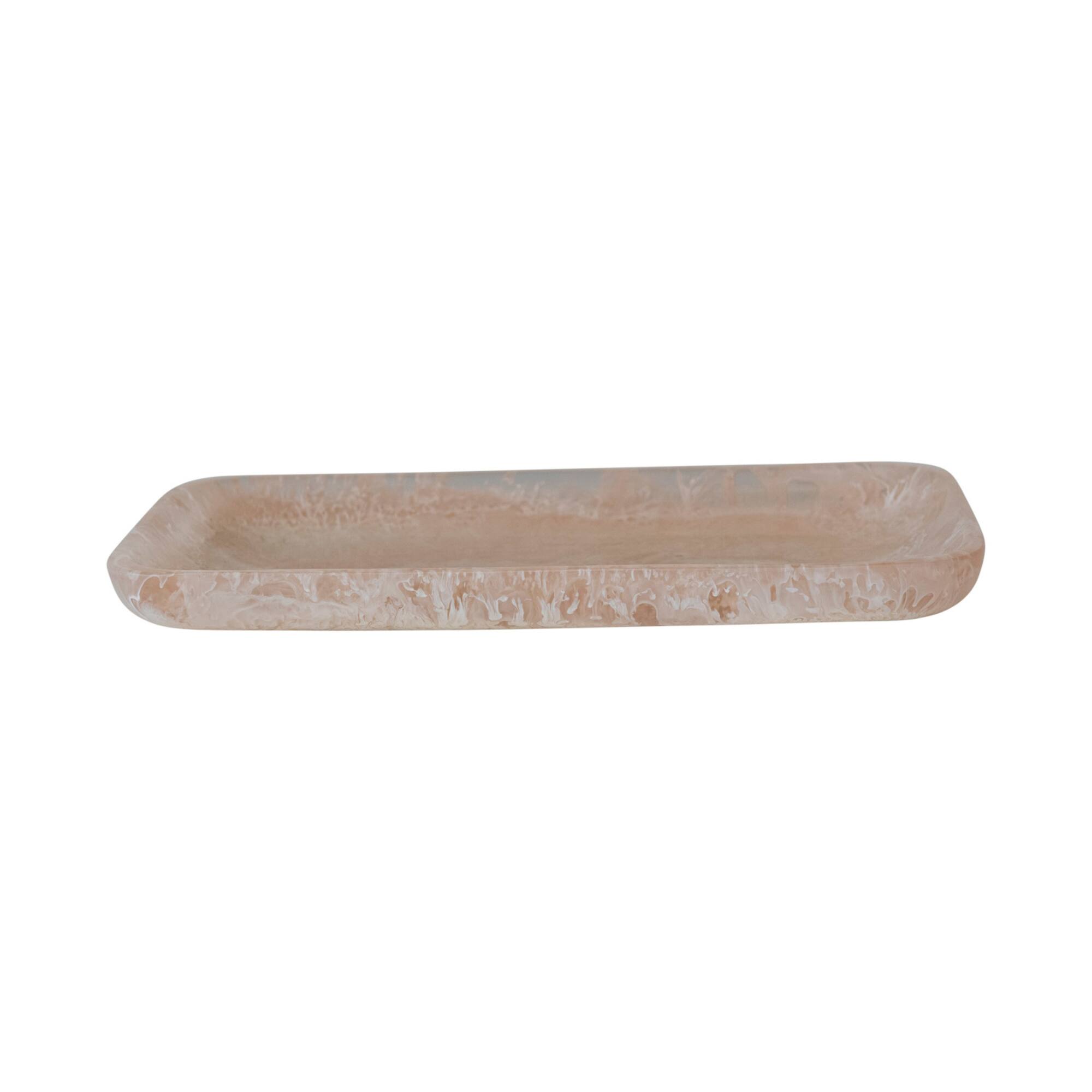 Hello Honey® 12" Blush Pink Matte Marbled Tray